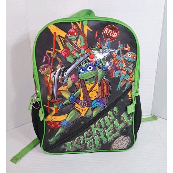 Teenage Mutant Ninja Turtles 17" Backpack Bookbag TMNT Kids School Bag Laptop - Picture 1 of 8